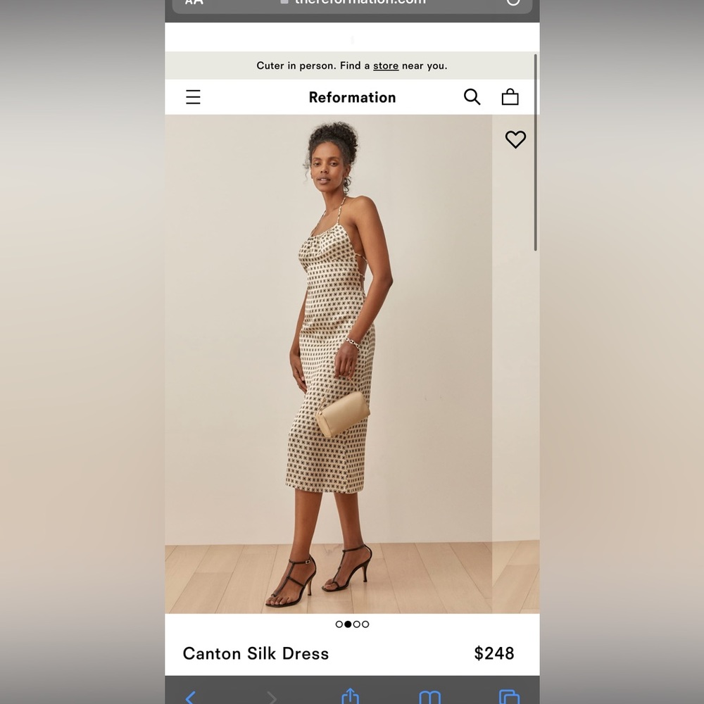 Reformation Canton Silk Dress